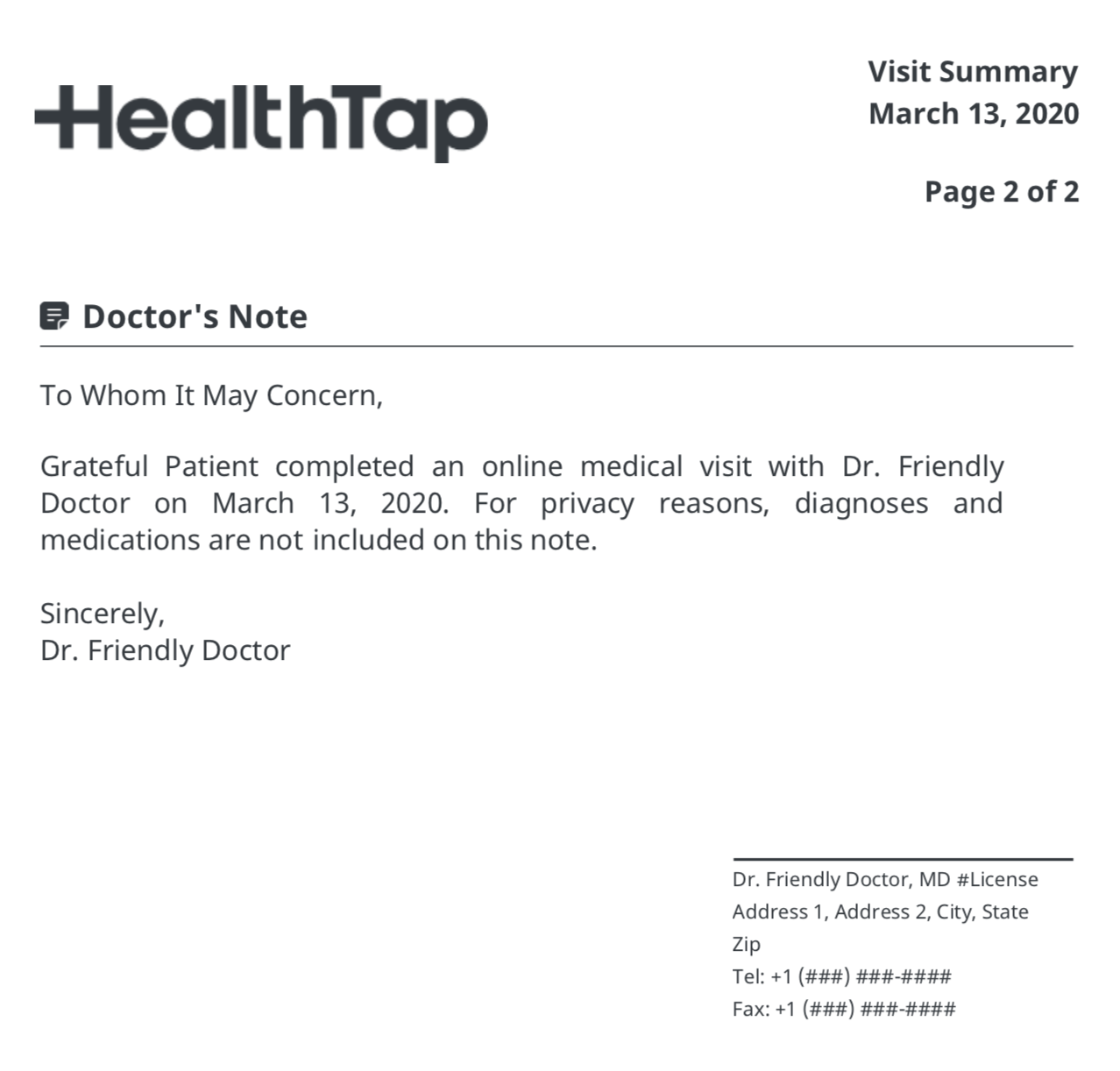 After Visit Summary – HealthTap Help Center
